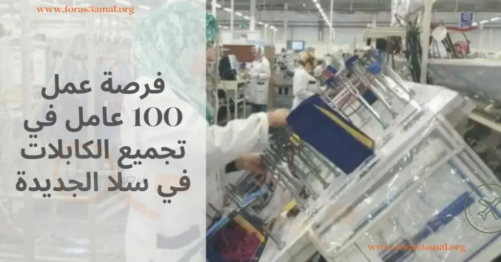 فرصة عمل 100 عامل في تجميع الكابلات في سلا الجديدة