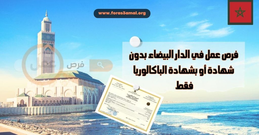 فرص عمل في الدار البيضاء بدون شهادة أو بشهادة الباكالوريا فقط 2024 (Ready to buplish)