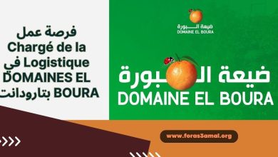 فرصة عمل Chargé de la Logistique في DOMAINES EL BOURA بتارودانت