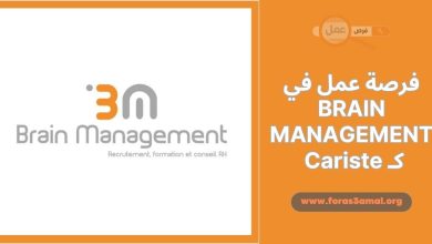 فرصة عمل في BRAIN MANAGEMENT كـ Cariste 2024